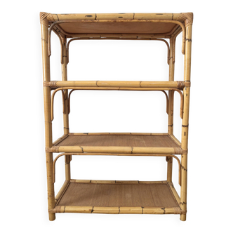 Vintage rattan shelf