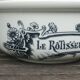 Serving dish with its glass lid of the earthenware factory of Gien model "the roaster"