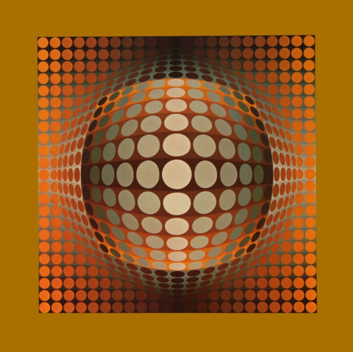 Complete portfolio (8 plates) from 1975 - Universal structures of the checkerboard - Victor Vasarely