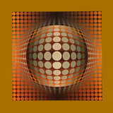 Complete portfolio (8 plates) from 1975 - Universal structures of the checkerboard - Victor Vasarely