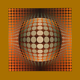 Complete portfolio (8 plates) from 1975 - Universal structures of the checkerboard - Victor Vasarely