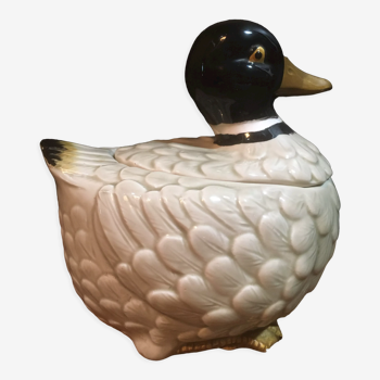 Tiled duck with lid (Japan)