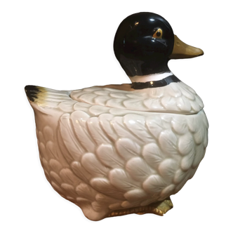 Tiled duck with lid (Japan)
