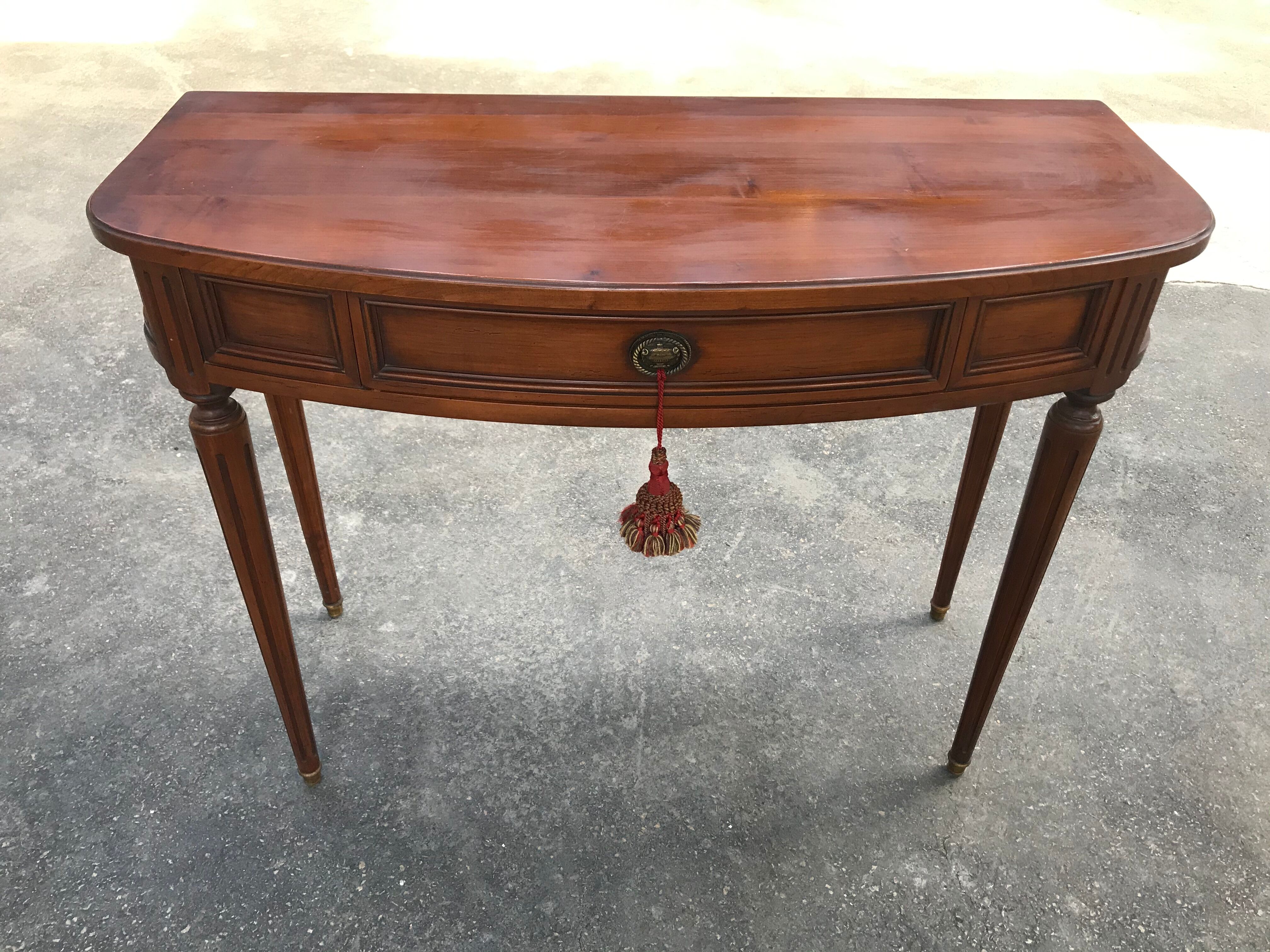 Louis XVI dining table and 3-length console