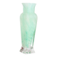 WATER GREEN AND WHITE SPECKLED MURANO GLASS VASE