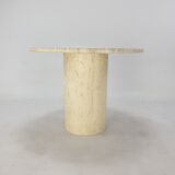 Italian Travertine Coffee Table, 1980s