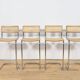 Chrome-Plated Bar Stools Typ Cesca, Italy, 1970s