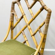 Set of six English "Invincible" bamboo and rattan chairs by Angraves, 1970s