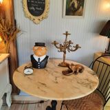 Table in mabre cast iron foot