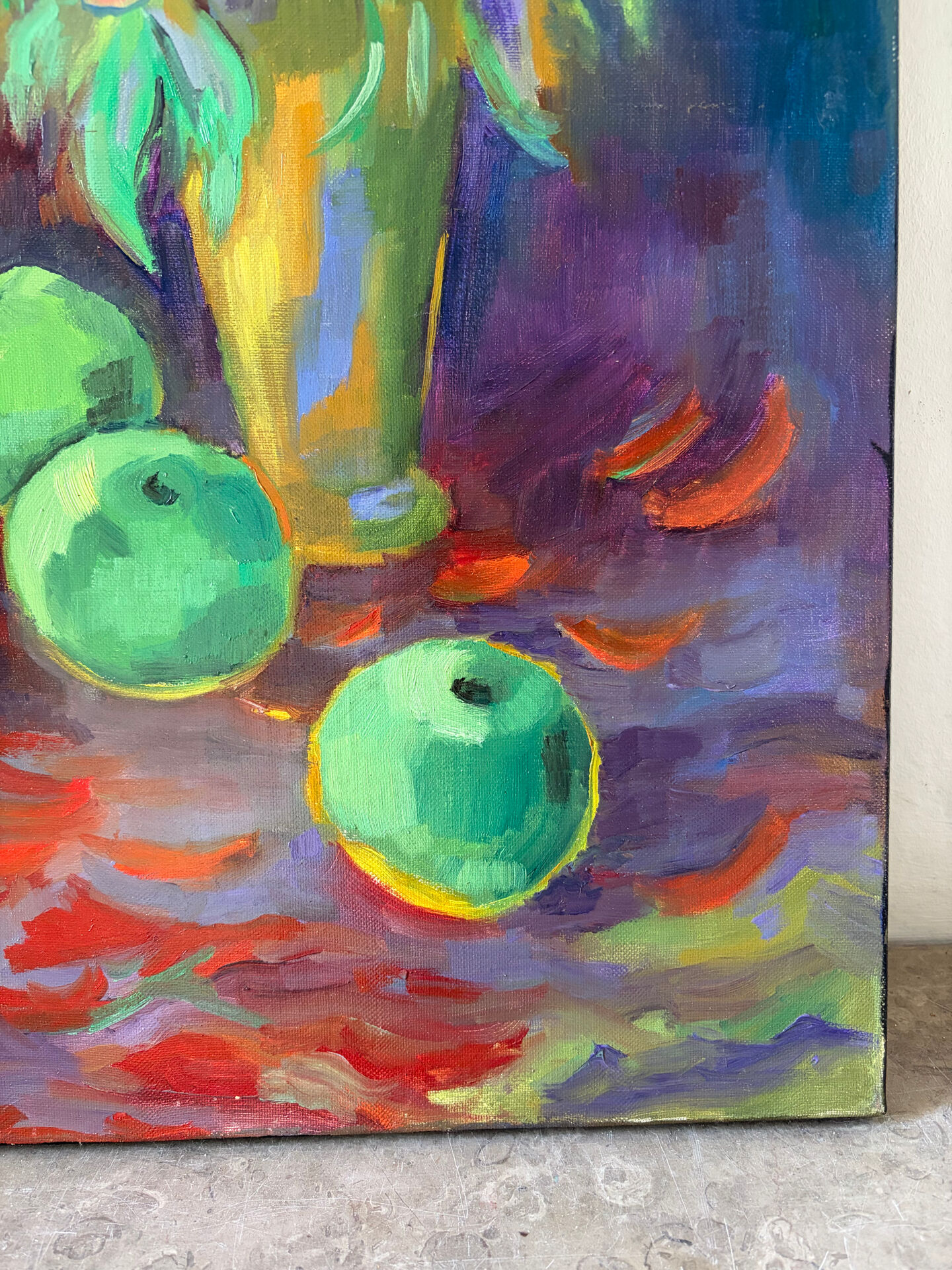 Perfume of Apples, oil on canvas signed