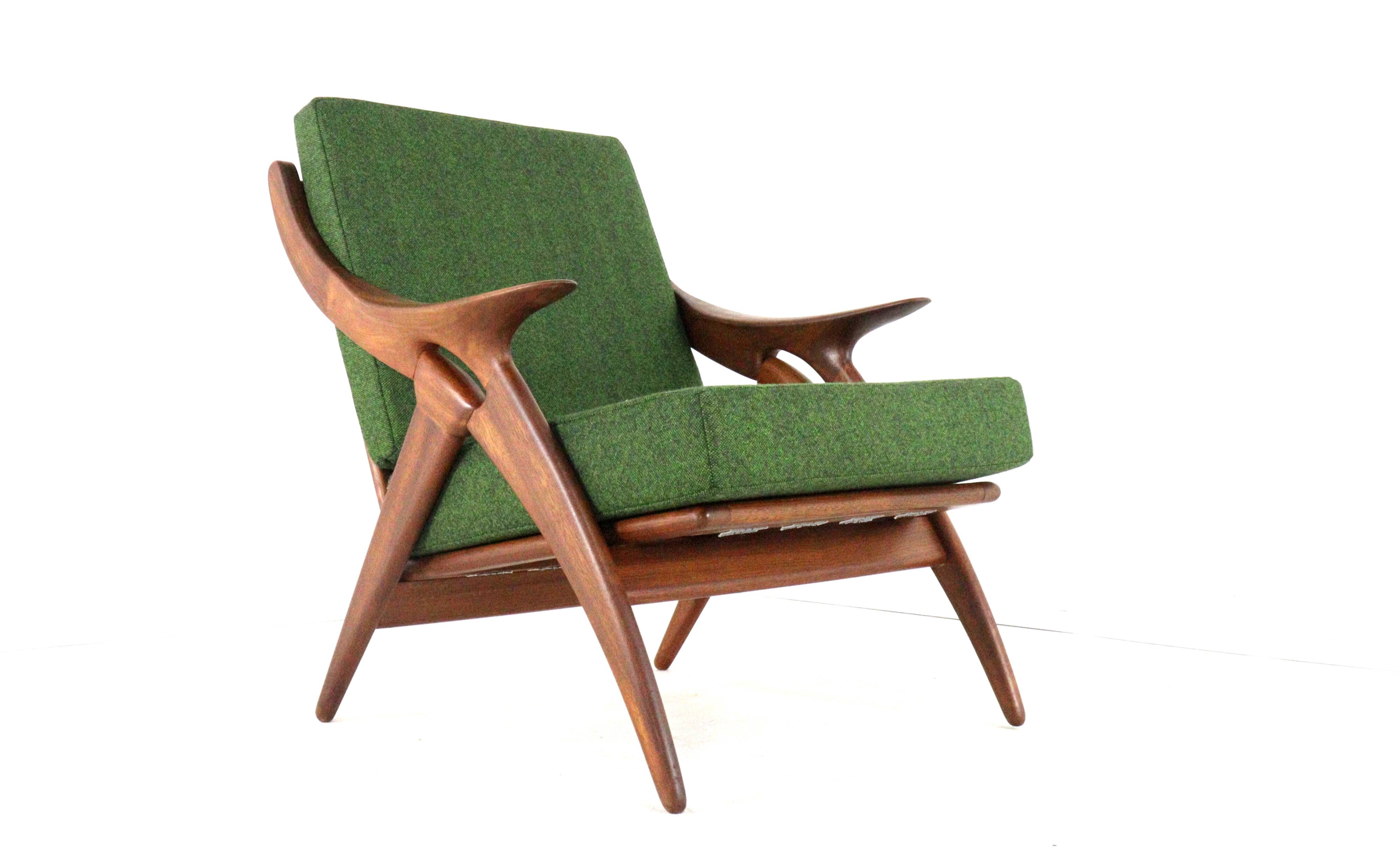 De Ster "Knoop" - armchair 'Glane' mid century modern Dutch Design in teak