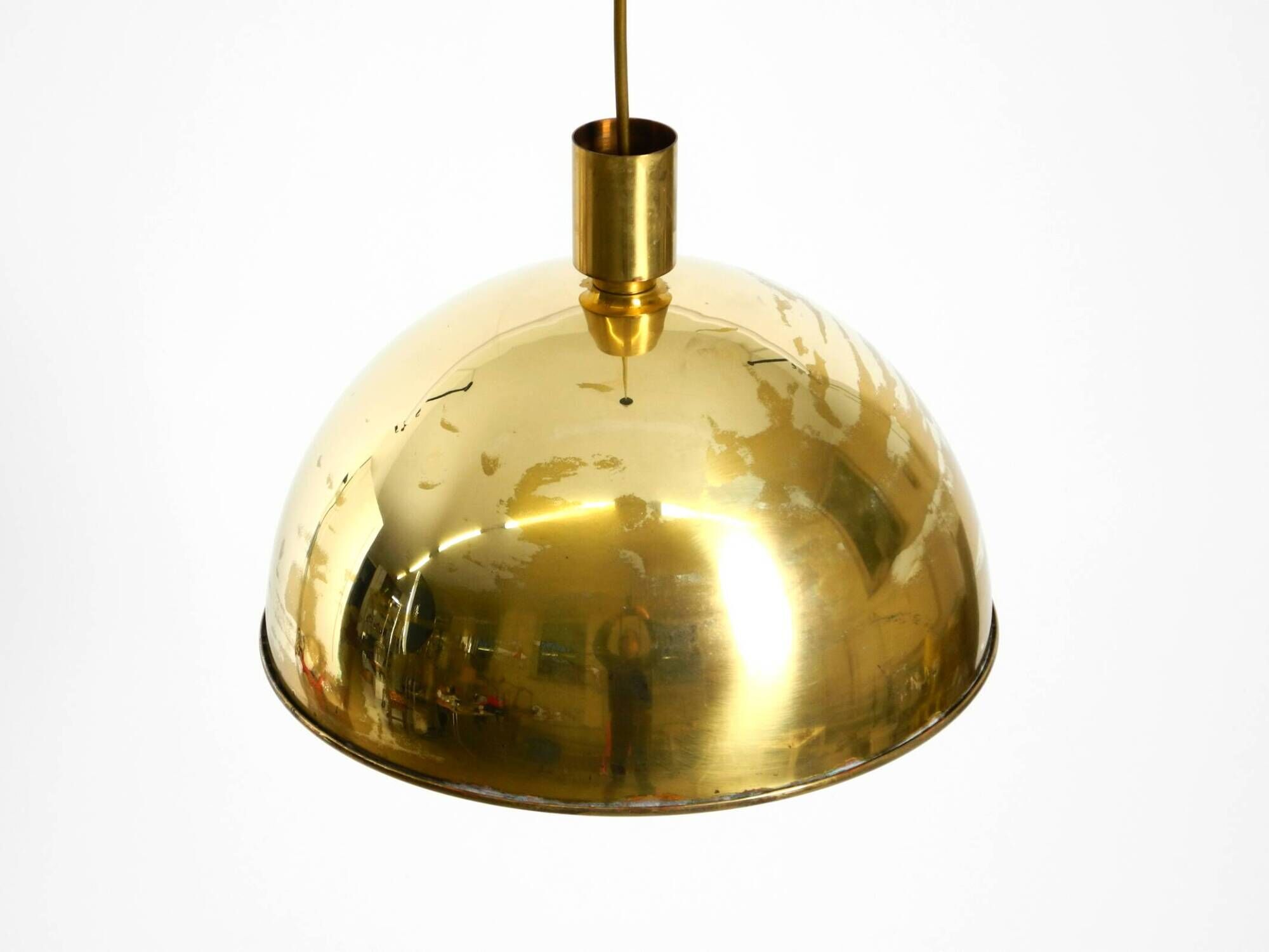 Original Florian Schulz brass pendant lamp | Model "Posa" | 1970s