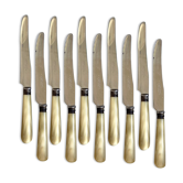 10 beige knives