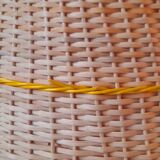 60s rattan lampshade