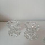 Set of 4 glass candle holders, Reims