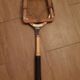 Rare vintage Babolat Aspa wooden tennis racket and vintage Dunlop frame