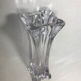 Old molded Crystal Vase form geometric Decoration Vintage
