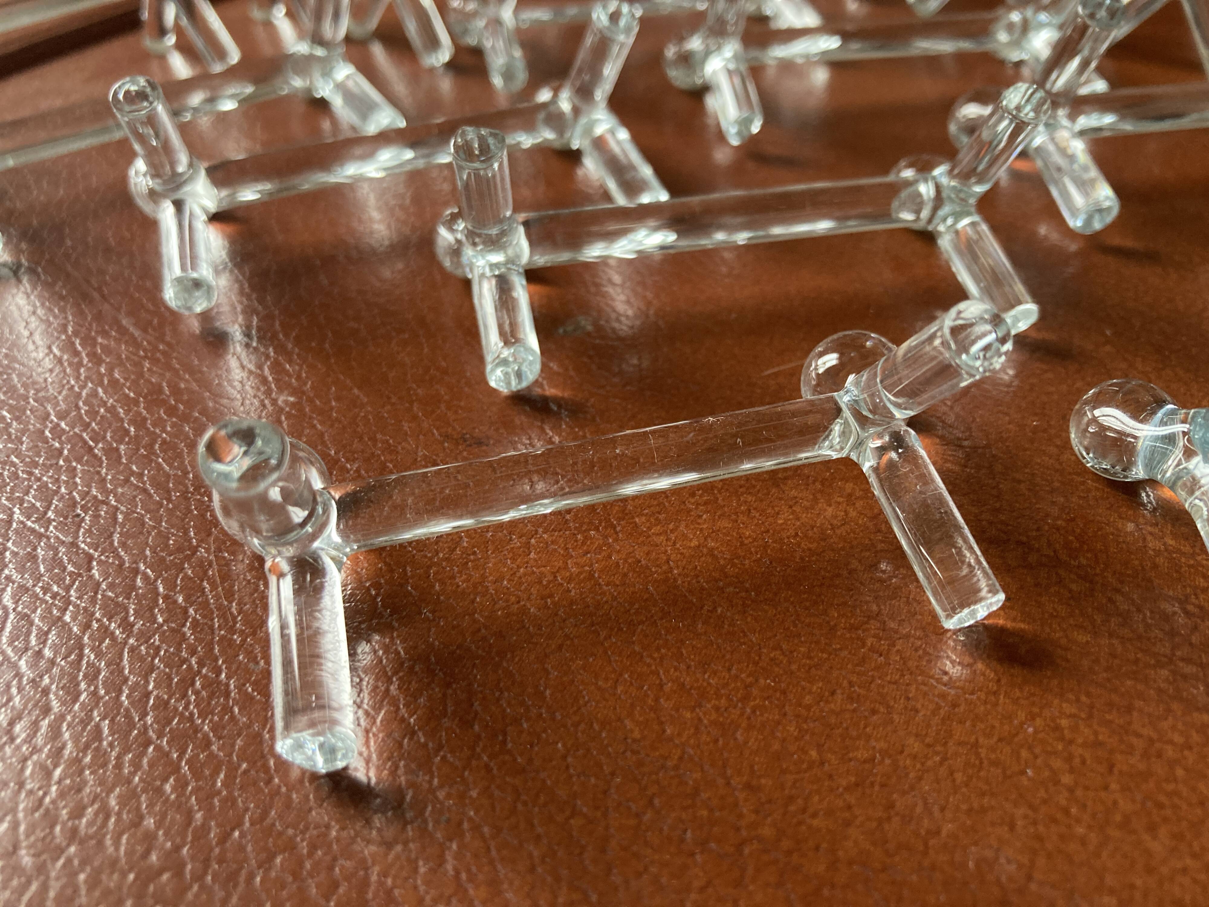 Set of 18 blown glass knife rests - Vintage