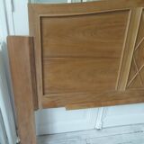 Headboard for a 160 bed in solid walnut. Unique piece made from old elements.