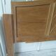 Headboard for a 160 bed in solid walnut. Unique piece made from old elements.