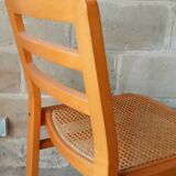 Pair of Baumann caned chairs, 70s/80s