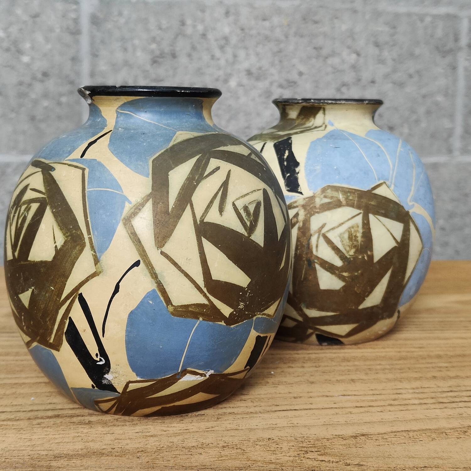 Pair of ceramic vases by Louis Giraud