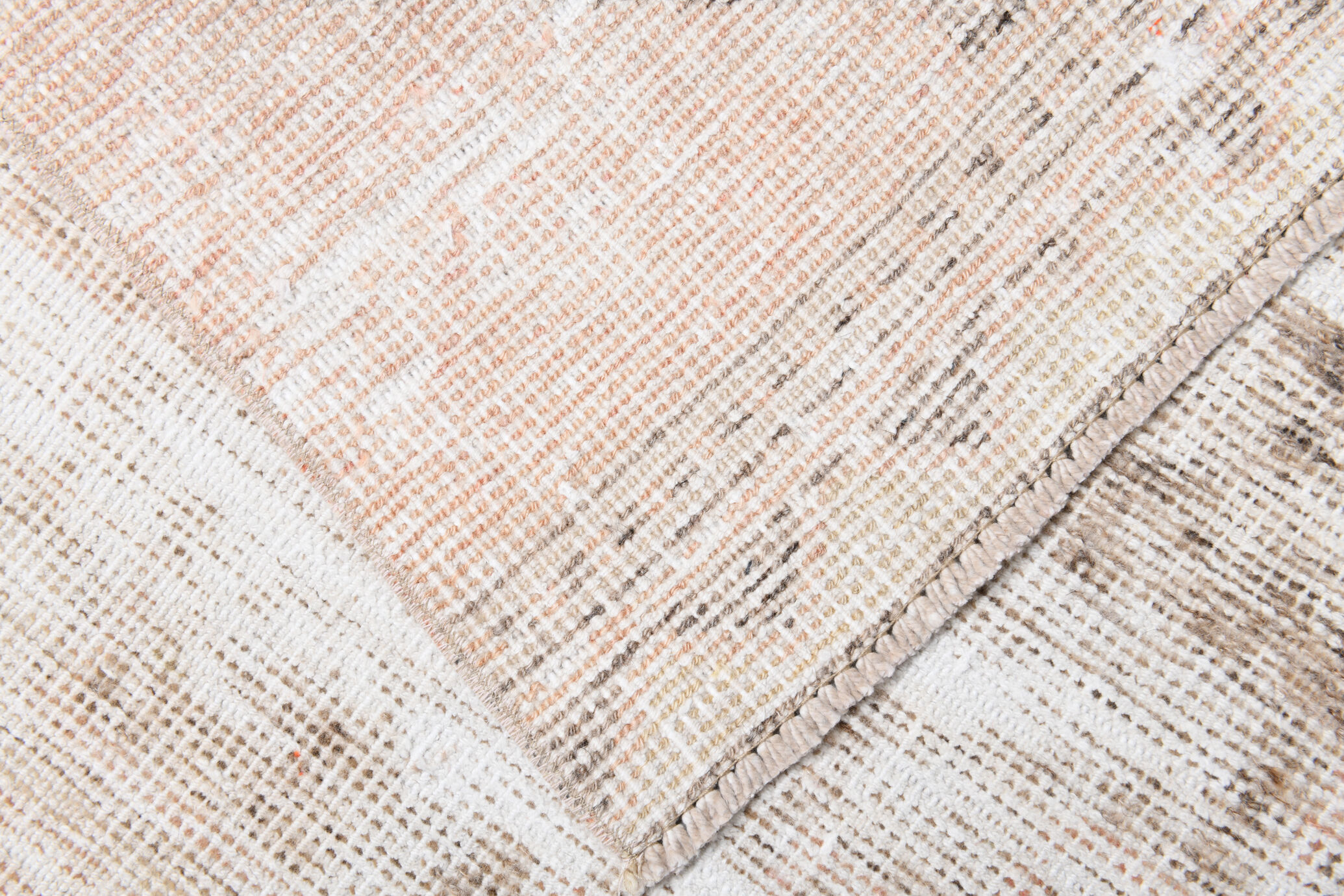 Distressed wool vintage runner rug 312x76cm
