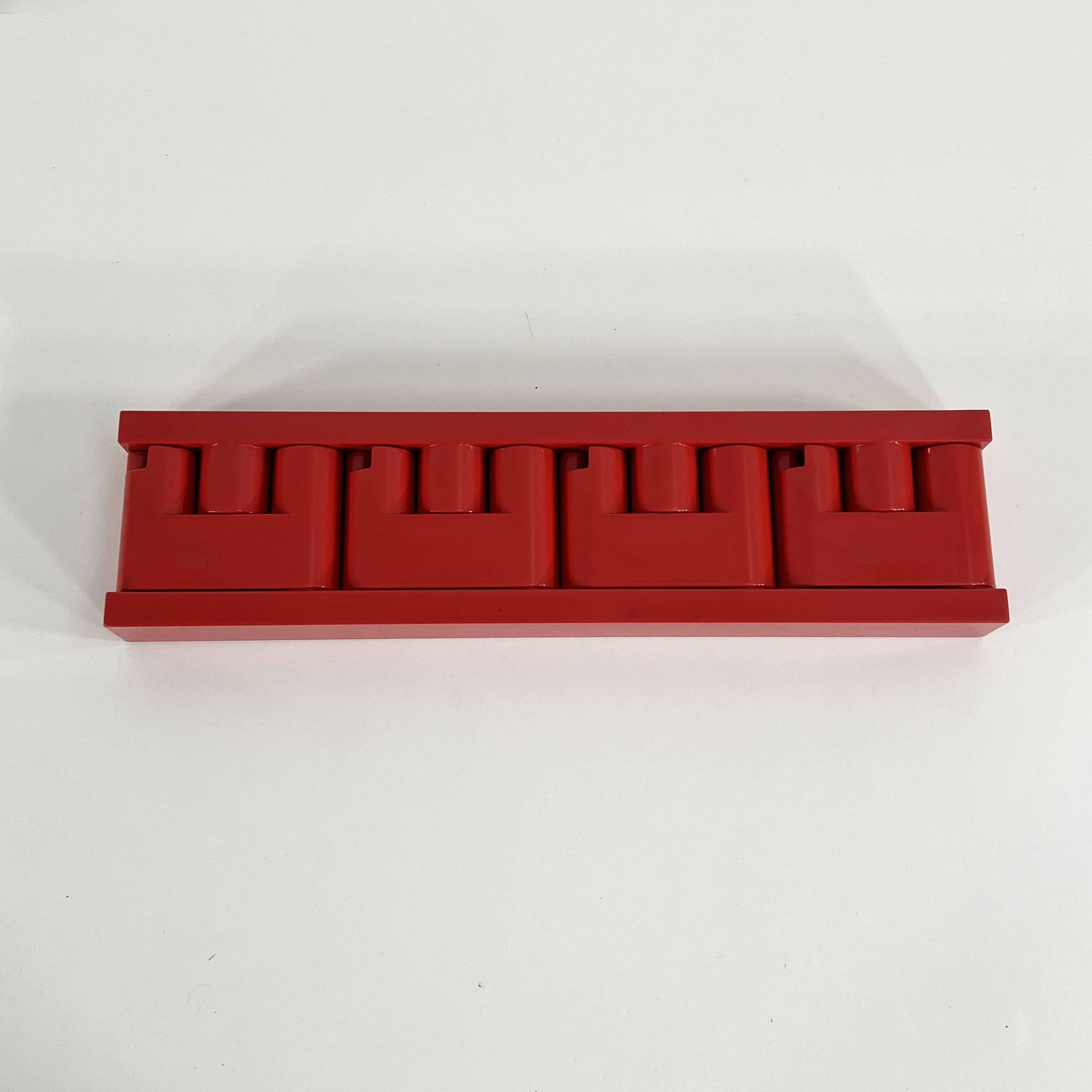 Red “Minivip” wall coat rack by Benanti & Brunori for Velca Legnano, 1970s
