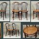 Paire de chaises bistrot N°18 Fischel début XXe
