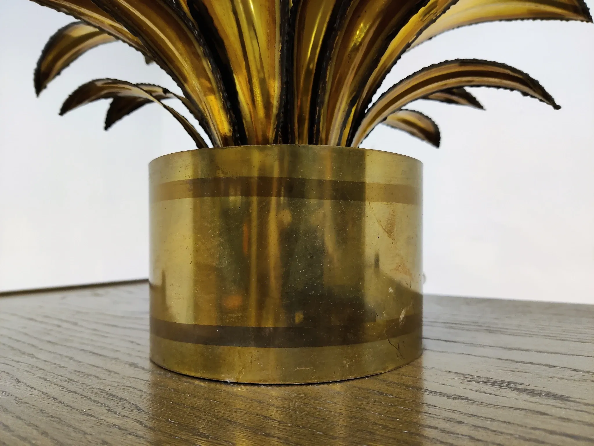 Lampe de table fleur Maison Jansen, années 1970