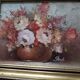 Oil of a bouquet and its lovely frame