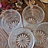 Verres à whisky en verre ciselé type pointe de diamant (lot de 4 + 1 gratuit)