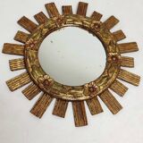 Espejo sol de madera. Spain, 1960s.