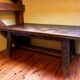 Table rustique en bois massif sculpté — Style savoyard / art populai