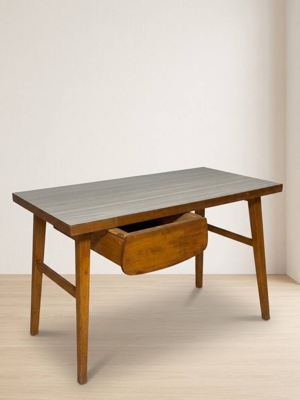Writing Desk Mid-20th Century Wooden Desk, 90 × 49 × 73 cm