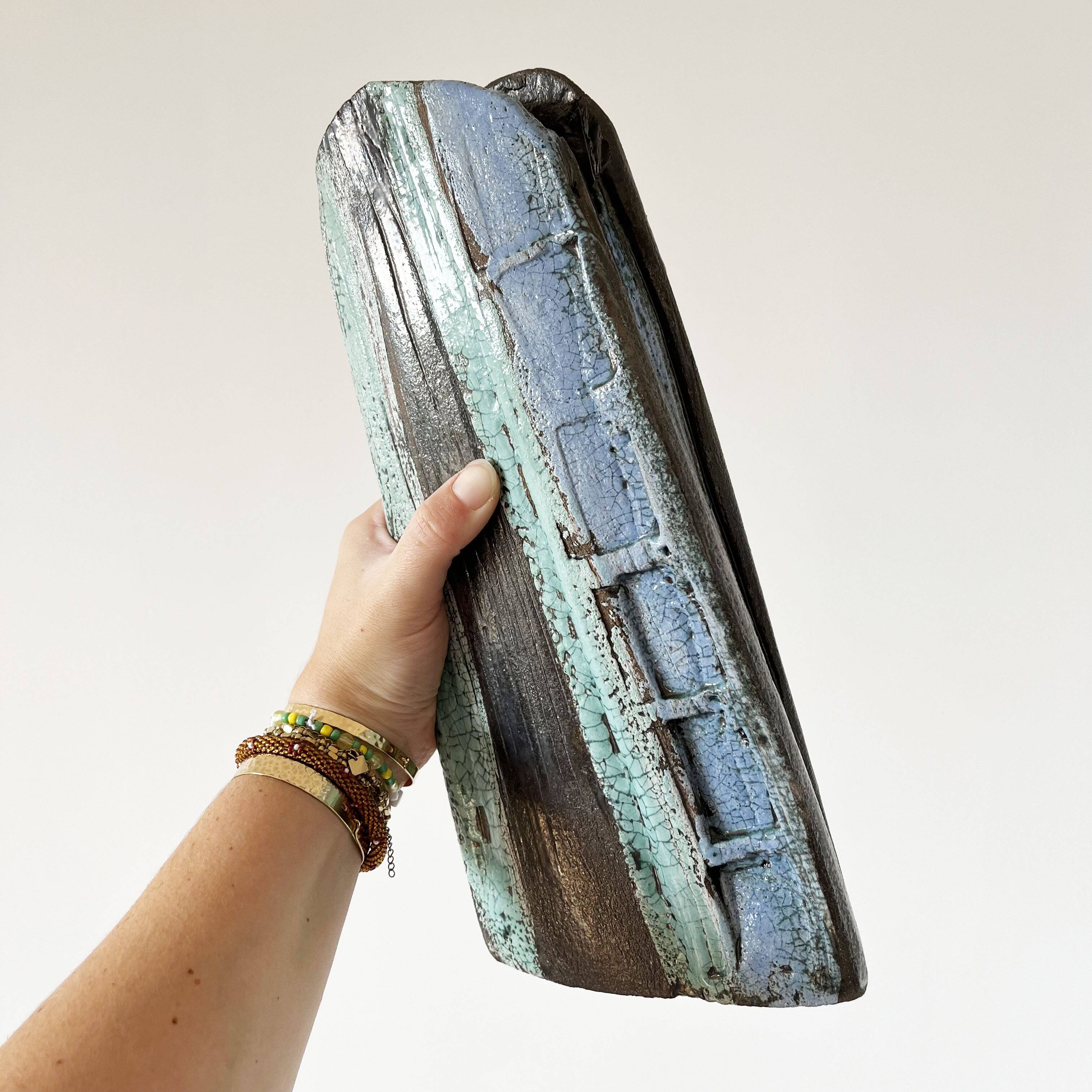 Brutalist Sculptural Ceramic Vase