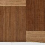 4x6 Checkered Pattern Brown Vintage Kilim Rug, 140x172Cm