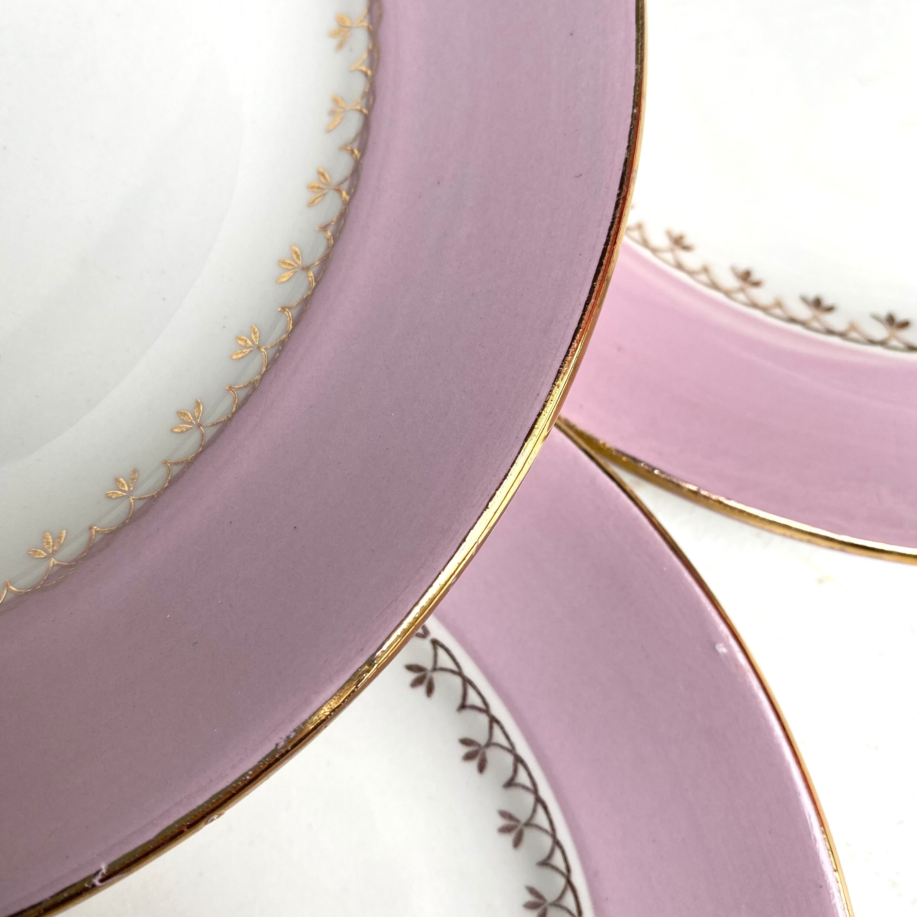 Antique porcelain dessert plates