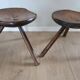 2 Tabourets Tripodes de Berger, de Vacher, Début du XXème siècle