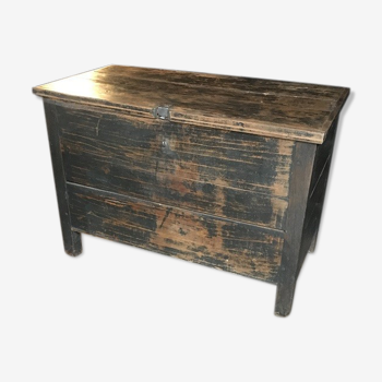 Old patinated wooden chest early 20th century