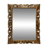 Carved wooden mirror, gilded, 19th century.