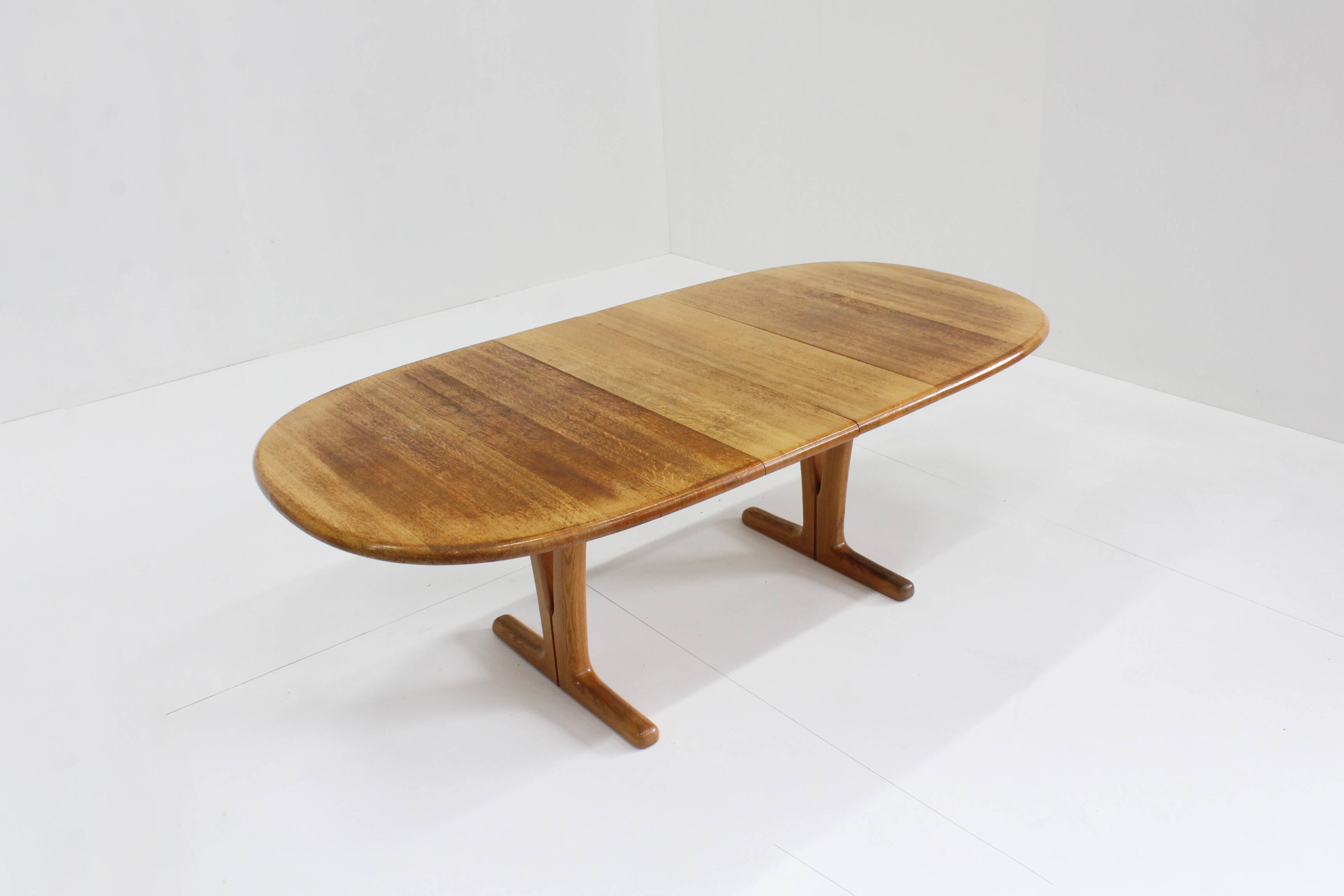 Vintage Danish extendable dining table solid wood Holstebro Mobilfabrik