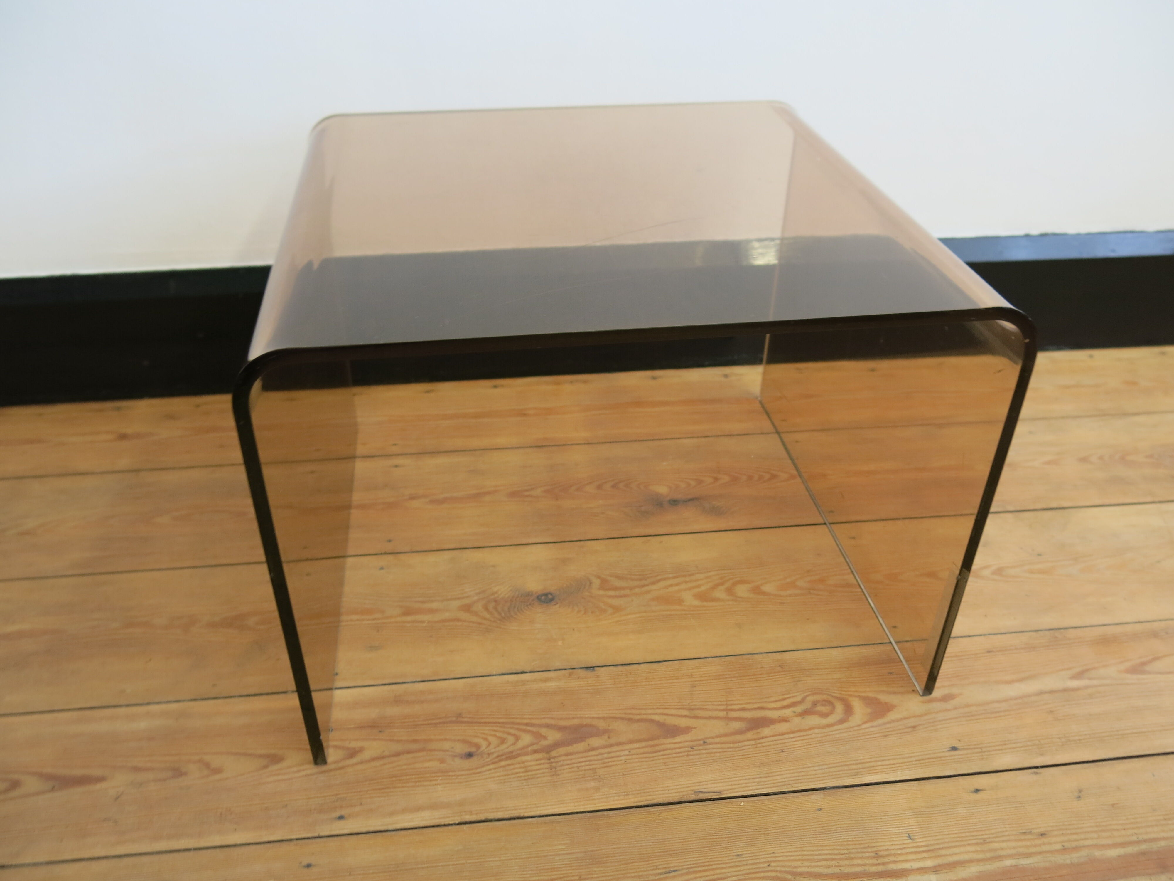 Plexi nesting tables by Michel Dumas