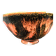 Oxblood enameled ceramic cup signed LS