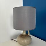 Gray gres ceramic table lamp