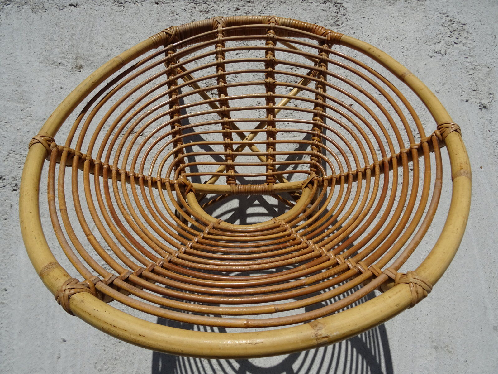 Rattan chair basket