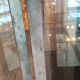 Vintage two-door metal medical display case