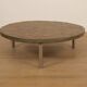 Vintage coffee table | Natural stone | Stainless steel | Brutalist