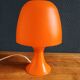 Lampe de table vintage/Lampe champignon en plastique orange