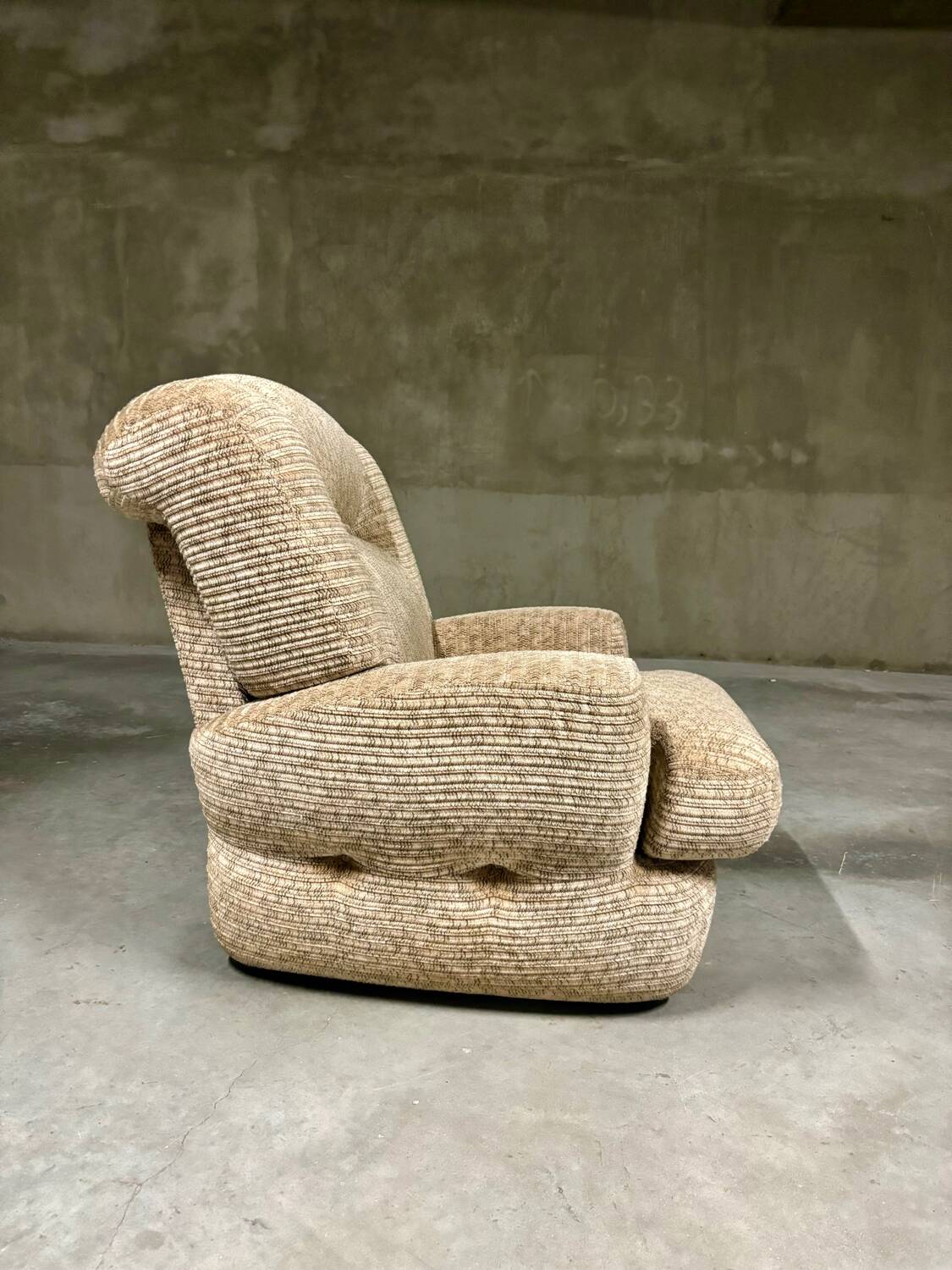 Pair of seventies foam armchairs